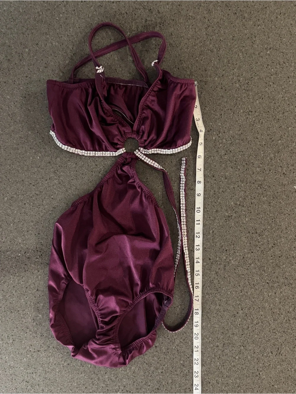 Kelle Dance Costume Set — Merlot Two-Piece Size MA STYLE #5431A